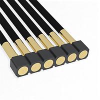 Mill-Max 867-10-006-70-502011 Spring-Loaded Spring-Loaded Target Crimped Wire Cable Assembly; Single Row, 6 Pin 24AWG