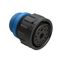 Amphenol SINE Systems AHDP06-24-14SR-STA Connectors 14 Position Plug, Socket, Shell Size 24, Reduced Diameter Seal (Blue), Small Thread Adapter