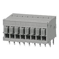 Same Sky (formerly CUI Devices) TBL009-254-08GY-2GY Fixed Terminal Blocks Terminal block, screwless, 2.54, Horizontal, 8, Gray w Gray Button