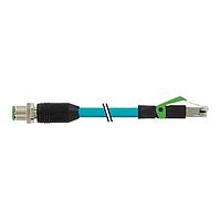 Murrelektronik 7700-44711-S4U1000 Ethernet Cables / Networking Cables M12 male 0 / RJ45 male 0 shielded Ethernet, TPE 2x2x24AWG SF/UTP CAT5e bu UL/CSA, CM 10m