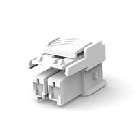 AMP Connectors - TE Connectivity 1-1971773-2 Wire Housings 1 x 2 PBT-A Plug Hsg