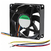 Sunon GF92251B1-000U-SE9 Axial Axial Fan, 92x92x25mm, 12VDC, 0.35"H2O, 4x Wire, Auto Restart, Tach/PWM, IP68
