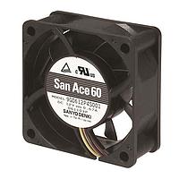 Sanyo Denki 9G0612P4S001 Axial DC Axial Fan, 60x60x25mm, 12VDC, High Performance, Low Power, Tachometer, PWM