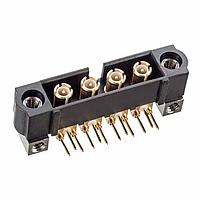 Harwin M80-MH313M5-04 Power to the Board MALE HORIZ 3.0 COAX 4 POS 6 GHz 50 Ohm