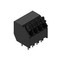Wurth Elektronik 691410120004 Fixed Terminal Blocks WR-TBL 3.5mm pitch Monoblock THT Black 45 deg Dual Pin cable entry Screwless Push In 4P