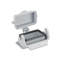 HARTING 09300100303 Housings HAN 10B BULKHEAD MNT 1 LEVER METAL W/CVR