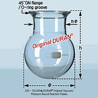 DaiHan SL.Re2170.1 Vacuum/Pressure Round React-Flask, DN 200, 30, 000~33,000(full)㎖