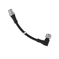 Banner Engineering BC-M12F4A-M12M4-22-0.15 Sensor Cables / Actuator Cables Cordset: Double Ended M12; 4-pin Right Angle Female A-Code; 5-pin Straight Male A-Code Connectors; 0.15 m (0.49 ft) Black PVC Jacket; Nickel-Plated Brass Coupling Nuts