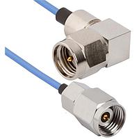 Amphenol SV Microwave MS185-047-MRSMA-180 RF Cable Assemblies 1.85mm STR M to SMA R/A M 18"Cable