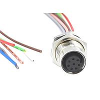 NorComp FPM12A08I12AR03 Sensor Cables / Actuator Cables M12 8P FML BRSS/NKL REAR PG9 12 PIGTAIL
