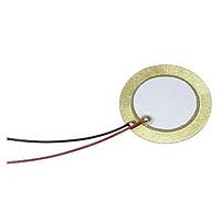 Same Sky (formerly CUI Devices) CPT-2065-L100 Piezoelectric buzzer, 20 mm round, 0.42 mm deep, P, 6.5 kHz, 30 V, 100mm wire leads, no driving circuit