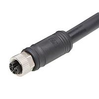 Molex 1205000232 Sensor Cables / Actuator Cables M12 Single-Ended Cordset 4 Poles Female to Pigtail 14 AWG Black 10.0m Lngth