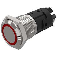 EAO 82-4152.11A4 Indicator Actuator 82-4152.11A4.Illuminated pushbutton.momentary.16 mm.stainless steel.flush/flat.ring.red/green.24 V.screw terminal