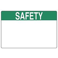 HellermannTyton 596-00371 Solar Label Pre-Printed Header Label, SAFETY, 6.0" x 4.0", PET, Green, 250/roll