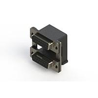 EDAC 662-015-664-008 Dual Port D-Sub Connectors Right-angle Dual Port D-Sub Connector