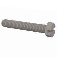 Essentra Components 010832X100 Hex Slotted Hex Slotted Screw, #8-32 Thread, 1 in Lg