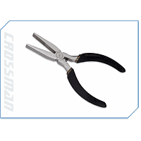 Crossman 95-413 Miniature Flat Nose Pliers (4 inch, springs up black nose)