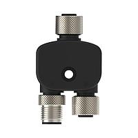 Banner Engineering CSB-M1240M1280 Splitter Cables Splitter M12F to M12F and M12M connectors; 8-pin, Non-Shielded, IP67, AWG 22; Black PUR cord, Straight Connectors; Splitter Length: 0 m