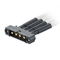 Harwin M80-MCPM5M1-04-0150L Discrete Wire Cable Assemblies 1X4 MALE POWER SNGL 10 AWG