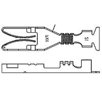 Aptiv 12040502 Terminals TERM PRT CRCT EDGBD FEM CABL