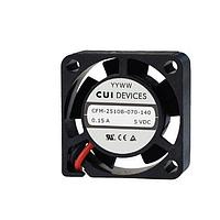 Same Sky (formerly CUI Devices) CFM-2510B-1100-218-22 Axial dc axial fan 25 mm square 10 mm 10.8 13.2 Vdc 0.08 W 10000 RPM 1.93 CFM AR TSPWM