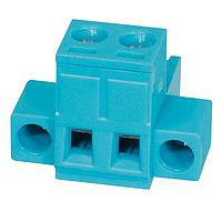 Same Sky (formerly CUI Devices) TBP01P1W-508-02BE Plugs Terminal block, pluggable, w screw lock, 5.08, plug, 2 pole, blue