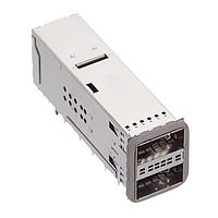 AMP Connectors - TE Connectivity 2227104-1 Cages 1x2 Cage Assy Bhnd Bezel, zQSFP+