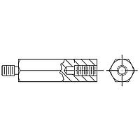 Keystone Electronics NC145566A Hex 1/4 Hex M/F standoff