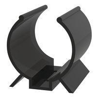 Essentra Components V-1011 Cable Mounting & Accessories Clip,Screw Mnt,Black,1.38 in Hold Dia