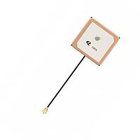 Quectel YCGO011AA GNSS Antennas - GPS, GLONASS, Galileo, Beidou Embedded with Cable, Active, 1559-1606, GNSS L1, Ceramic, 50+/-3, IPEX ?, Cable Mounting, 25  25  6.5