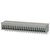 Same Sky (formerly CUI Devices) TBL009-254-24GY-2GY Fixed Terminal Blocks Terminal block, screwless, 2.54, Horizontal, 24, Gray w Gray Button