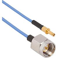 Amphenol SV Microwave MSSMA-047-P16DSMPS-180 RF Cable Assemblies SMA Straight M SMPS (Size 16) 18"Cable