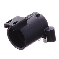 Amphenol SINE Systems ATFHD13-1-8P-BM11 Receptacles 1 Position, Right Angle Board Mount Receptacle, Pin, Screw Boss, Gold Plated Size 8 Contact