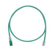 Panduit UTPKCH3MGR Cat 5e Keyed Copper Patch Cord, Cat 5e, Green U