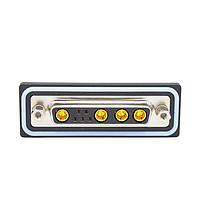 NorComp CDFV9W4213L211 Mixed Contact D-Sub Connectors 9W4 vert solder F FL 4-40 int thrd 20 Amp