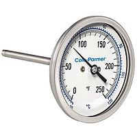 Cole parmer EW-90590-00 Industrial Bimetal Thermometer (-20~120°C; 2½”Stem; 3"Dial)