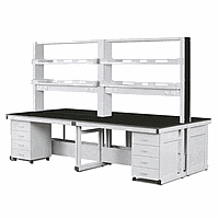 DaiHan DH.WFE3021 Laboratory Assembly Center Tables (w1500×h800/1900mm, with Shelves)