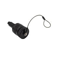 Bulgin PXM0600NSANBK4868 Connectors Black Anodised Aluminium Plug Connector with Cap - Cable Entry: 4.82-6.85mm