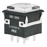 NKK Switches UB226KKW016B-1JB Pushbutton Switches DPDT ON-ON WHT SUPER BRIGHT