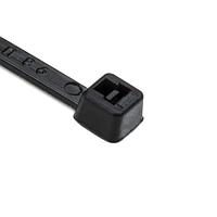HellermannTyton T18R0HSUVM4 Standard Cable Ties High-Temp Cable Tie, 4" Long, 18lb Tensile Strength, PA66HSUV, Black,