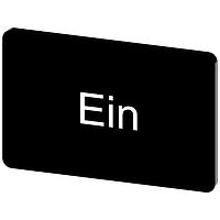 SIEMENS 3SU19000AD160AB0 Labeling Plate, Ein INSCR. LABEL, BLACK 17.5 X 27MM, EIN