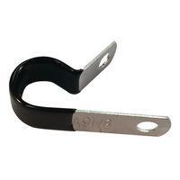 Essentra Components NE6 Clamp, P-Type Clamp,Screw Mnt,Blk/Alum,3/8 in Hold