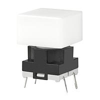 NKK Switches JB15HAP-5B Tactile Switches OFF-(ON) HI OPR FRCE EXT ACT WHT CAP MNTR