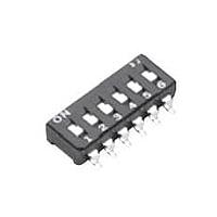 Nidec Components CFS-0802TB General Purpose Slide Switch OFF-ON 8 position DIP switch, .6mm raised actuator, 100mA @ 6V DC, gull wing SMD terminals, T&R 800 pc packaging, non-washable