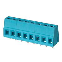 Same Sky (formerly CUI Devices) TB004-508-08BE Fixed Terminal Blocks Terminal block, screw type, 5.08 , horizontal, 8 poles, CUI Blue, slotted screw, PCB mount