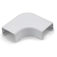 HellermannTyton TSR2W-25 Wire Ducting & Raceways Elbow Cover, 1-1/4", 1" Bend Radius, PVC, White, 1/bag