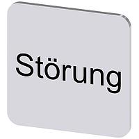 SIEMENS 3SU19000AF810AQ0 Labeling Plate, Stoerung INSCR. LABEL, SILVER 22 X 22MM, STOERUNG