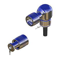 Amphenol FSI FS4H1090-6A1H1K Connectors PLUG, 90 DEGREE, TFOCA-II 4CH Zn-ALLOY OD,KEY1 KIT (4) MTFP1100, (2) MTFP1175