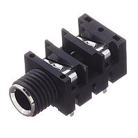 Amphenol Audio ACJM-MHDR Phone Connectors 1/4" PHONE SKT MONO HPCB SNAPFIT MTL NUT