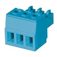 Same Sky (formerly CUI Devices) TBP02P1-381-04BE Plugs Terminal block, pluggable, 3.81, plug, 4 pole, slotted screw, blue